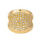 Bague 55 Bague en or jaune 18 carats sertie de diamants 58 Facettes 4228069CN