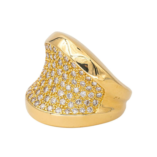 Bague 55 Bague en or jaune 18 carats sertie de diamants 58 Facettes 4228069CN