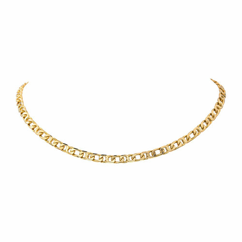Collier Collier maille gourmette en or jaune 18 carats 58 Facettes 4242537CN