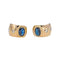 Boucles d'oreilles Boucles d’oreilles dormeuses en or jaune 18 carats saphirs et diamants 58 Facettes 4242563CN