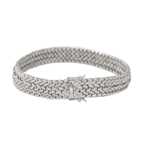 Bracelet Bracelet maille fantaisie en or blanc 18 carats 58 Facettes 4242594CN