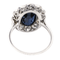 Bague 53 Bague Pompadour en platine 950 au saphir ovale et diamants 58 Facettes 4250490CN