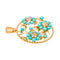Pendentif Pendentif en or rose 18 carats avec diamants et turquoises 58 Facettes 4250491CN