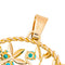 Pendentif Pendentif en or rose 18 carats avec diamants et turquoises 58 Facettes 4250491CN