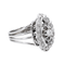 Bague 54 Bague marquise pompadour en or blanc 18 carats et diamants 58 Facettes 4261859RV