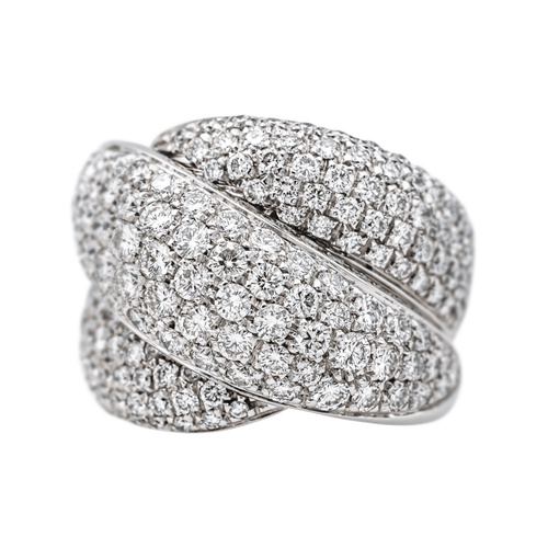 Bague 52 Damiani Gomitolo - Bague cocktail en or blanc et diamants 58 Facettes 4270297RV