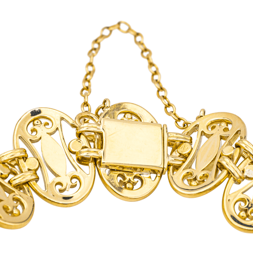 Bracelet Bracelet Art nouveau en or jaune 18 carats 58 Facettes 4274239RV