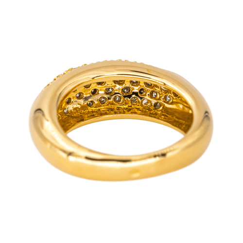 Bague 53 Bague jonc en or jaune 18 carats sertie de diamants 58 Facettes 4283206CN