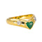 Bague 54 Bague jonc en or jaune 18 carats avec émeraude et diamants 58 Facettes 4286093CN