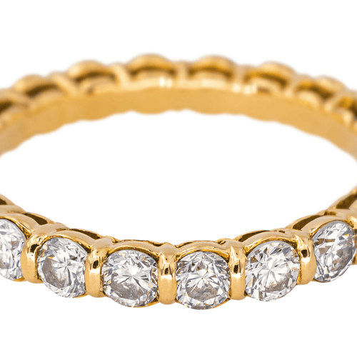 Bague 53 Alliance américaine - Bague en or jaune 18 carats et diamants 58 Facettes 4286096CN