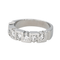 Bague 54 Bague demi-alliance en or blanc 18 carats et diamants 58 Facettes 4292752CN