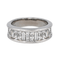 Bague 53.5 Alliance - Bague en or blanc 18K pavée de diamants 58 Facettes 4292753CN
