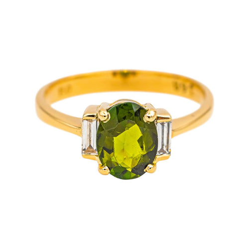 Bague 53 Bague en or jaune 18 carats avec tourmaline et diamants 58 Facettes 4309977CN