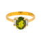 Bague 53 Bague en or jaune 18 carats avec tourmaline et diamants 58 Facettes 4309977CN