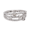 Bague 54 Bague pavée de diamants en or blanc 18 carats 58 Facettes 4311463CN