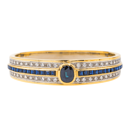 Bracelet Bracelet en or jaune 18 carats avec saphirs et diamants 58 Facettes 4324636CN