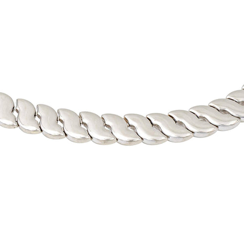 Collier Collier en or blanc 18 carats avec saphirs cabochon 58 Facettes 4324637CN