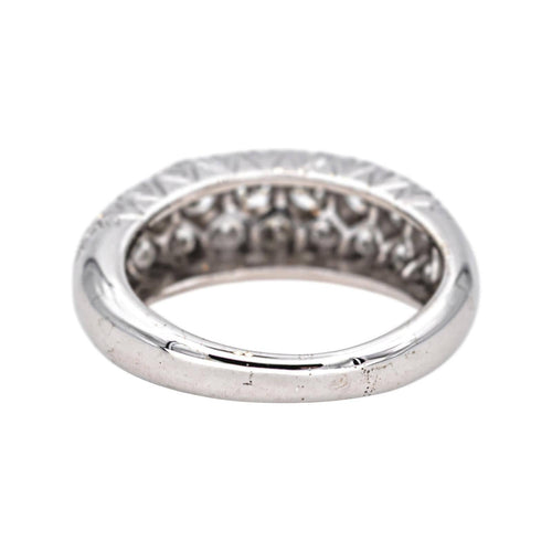 Bague 51 Bague en or blanc 18 carats pavée de diamants 58 Facettes 4324638CN
