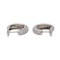 Boucles d'oreilles Boucles d'oreilles créoles en or blanc 18 carats et diamants 58 Facettes 4324639CN