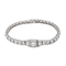Bracelet Bracelet tennis Art déco en or blanc 18 ct et platine, diamants 58 Facettes 4327594CN