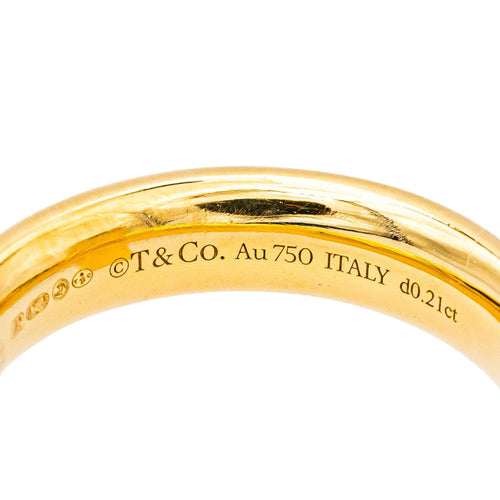Bague 51 Tiffany & Co - Bague T pavée de diamants en or jaune 58 Facettes 4342791RV