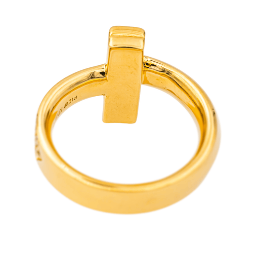 Bague 51 Tiffany & Co - Bague T pavée de diamants en or jaune 58 Facettes 4342791RV