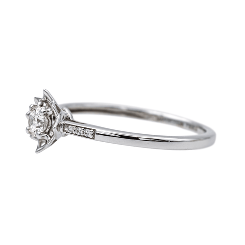 Bague 55 Mauboussin Ma Reine d'Amour - Bague solitaire en or blanc et diamants 58 Facettes 4342793RV