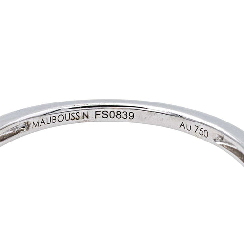 Bague 55 Mauboussin Ma Reine d'Amour - Bague solitaire en or blanc et diamants 58 Facettes 4342793RV