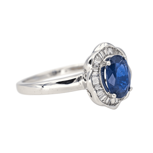 Bague 55 Bague Pompadour en or blanc 18 carats, saphir et diamants 58 Facettes 4342799RV