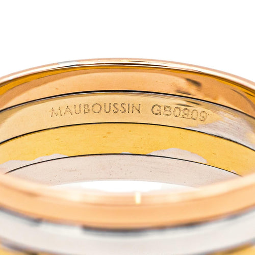 Bague 54 Mauboussin Élégance française - Bague en or jaune, blanc et rose 58 Facettes 4342802RV