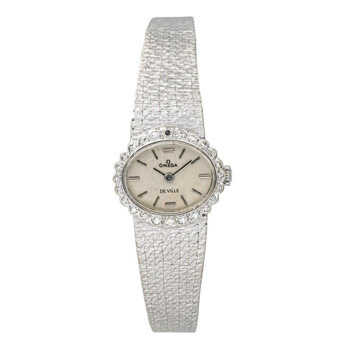 Montre Omega De Ville - Montre en or blanc sertie de diamants 58 Facettes 4345689RV