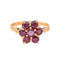 Bague 52 Bague marguerite sertie de rubis en or rose 18 carats 58 Facettes 4354719CN
