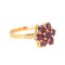 Bague 52 Bague marguerite sertie de rubis en or rose 18 carats 58 Facettes 4354719CN