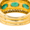 Bague 54 Bague en or jaune 18 carats avec émeraudes et diamants 58 Facettes 4354721CN