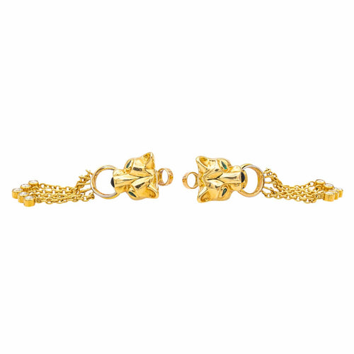 Boucles d'oreilles Cartier Sierra - Boucles d’oreilles panthère en or jaune et diamants, tsavorites 58 Facettes 4364140RV