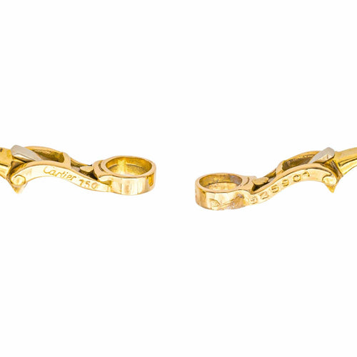 Boucles d'oreilles Cartier Sierra - Boucles d’oreilles panthère en or jaune et diamants, tsavorites 58 Facettes 4364140RV