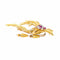 Broche Broche en or jaune, rose et blanc 18 carats rubis et diamants 58 Facettes 4367778CN