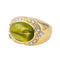 Bague 54 Bague cocktail en or jaune 18 carats avec péridot et diamants 58 Facettes 4377113RV