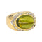 Bague 54 Bague cocktail en or jaune 18 carats avec péridot et diamants 58 Facettes 4377113RV