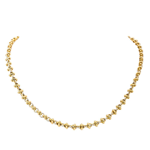 Collier Collier - Chaîne maille souple en or jaune et blanc 18 carats 58 Facettes 4377122RV