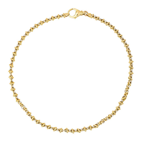 Collier Collier - Chaîne maille souple en or jaune et blanc 18 carats 58 Facettes 4377122RV