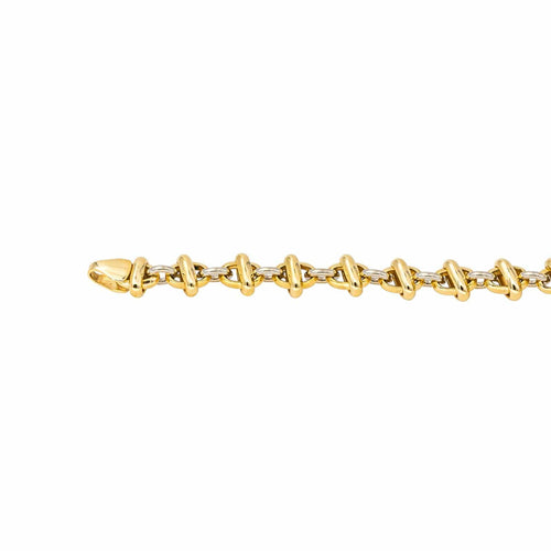 Collier Collier - Chaîne maille souple en or jaune et blanc 18 carats 58 Facettes 4377122RV