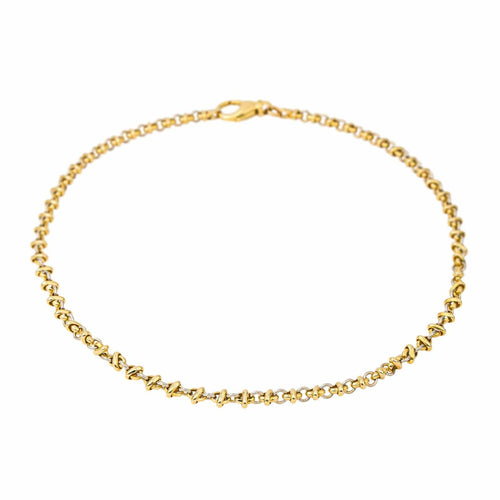 Collier Collier - Chaîne maille souple en or jaune et blanc 18 carats 58 Facettes 4377122RV