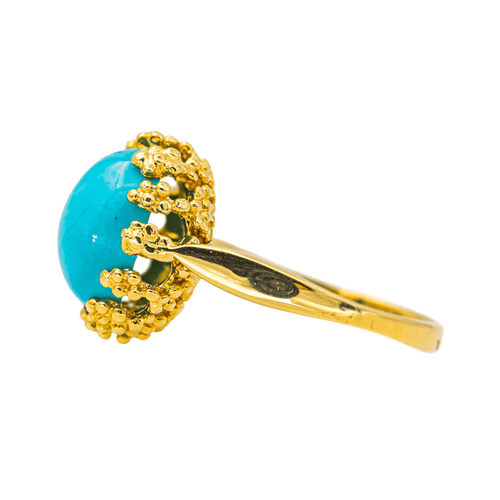 Bague 47 Bague en or jaune 18 carats sertie d’une turquoise 58 Facettes 4377131RV