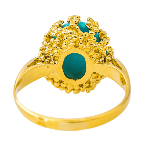 Bague 47 Bague en or jaune 18 carats sertie d’une turquoise 58 Facettes 4377131RV