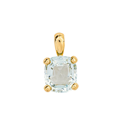 Pendentif Pendentif en or jaune 18 carats serti d’une aigue-marine 58 Facettes 4377137RV