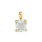 Pendentif Pendentif en or jaune 18 carats serti d’une aigue-marine 58 Facettes 4377137RV