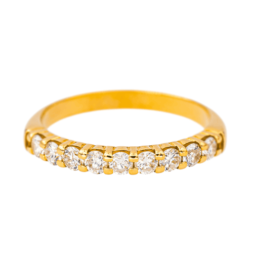Bague 54 Bague demi-alliance en or blanc 18 carats et diamants 58 Facettes 4386531CN