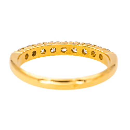 Bague 54 Bague demi-alliance en or blanc 18 carats et diamants 58 Facettes 4386531CN