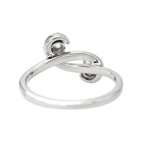 Bague 52 Bague Toi et Moi en or blanc avec diamants taille brillant 58 Facettes 4387212CN